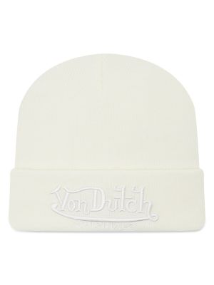 Dzianinowa czapka Von Dutch beżowa