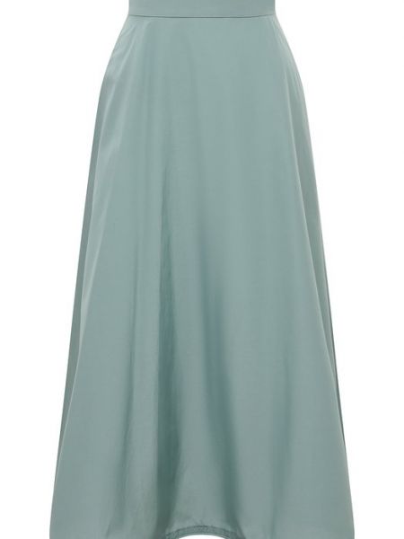 Хлопковая шелковая юбка Colombo зеленая