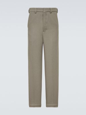 Pantaloni dritti di lana Ami Paris grigio