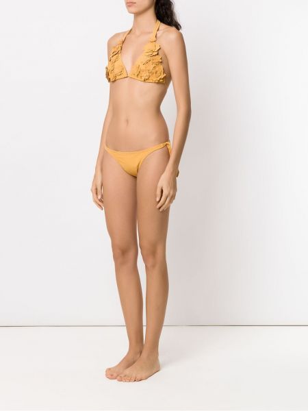 Bikini con bordado Amir Slama amarillo
