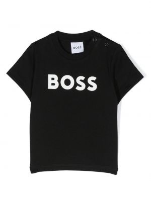 T-shirt for piger Boss Kidswear sort