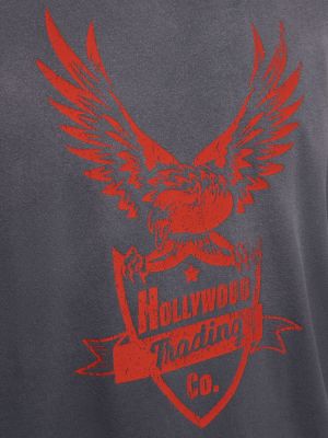Памучна тениска с принт от джърси Htc Los Angeles сиво