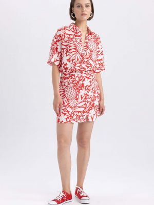 Mini sukně s tropickým vzorem Defacto