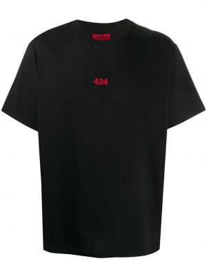 Tricou cu broderie 424 negru