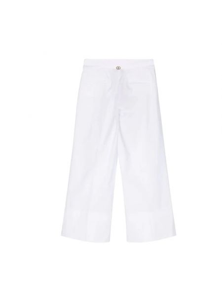 Spodnie relaxed fit Twinset białe