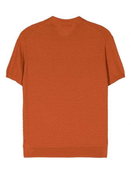 Medvilninis polo marškinėliai Zanone oranžinė