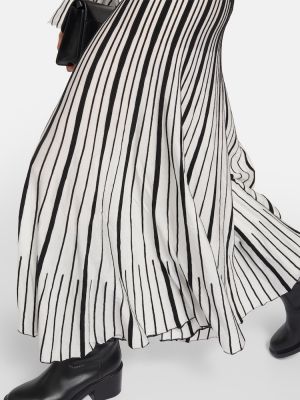 Selyem gyapjú hosszú ruha Chloã© fekete
