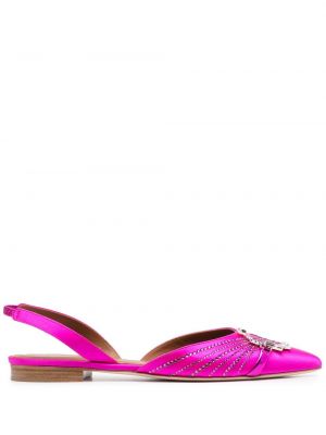 Ниски обувки с кристали Malone Souliers розово