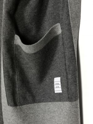 Vlněný šál s kapsami Thom Browne šedý