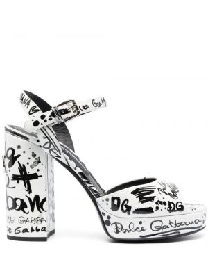 Sandale cu platformă cu imagine Dolce & Gabbana Pre-owned