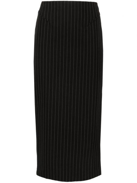 Stribet pencil skirt Patrizia Pepe sort