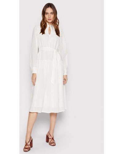 Robe large Selected Femme blanc