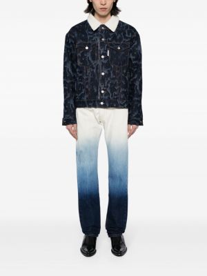 Jeansjacke mit print Jordanluca blau
