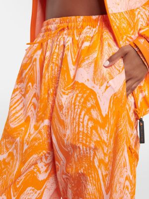 Pantalon de sport taille haute à imprimé Adidas By Stella Mccartney orange