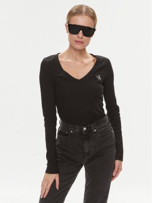 Blúz Calvin Klein Jeans fekete