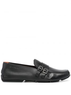 Pantofi monk cu cataramă Santoni negru