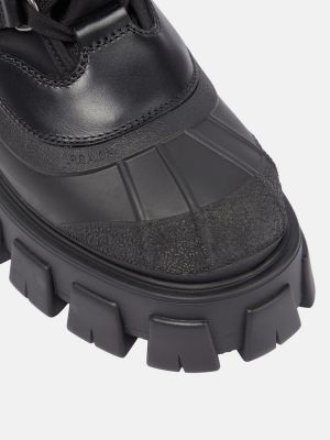 Kotníkové boty z nylonu Prada černé