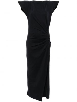 Πλισέ μίντι φόρεμα Isabel Marant μαύρο