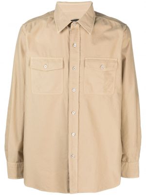 Bavlnená košeľa Tom Ford béžová