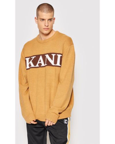 Sweter vintage Karl Kani, brązowy