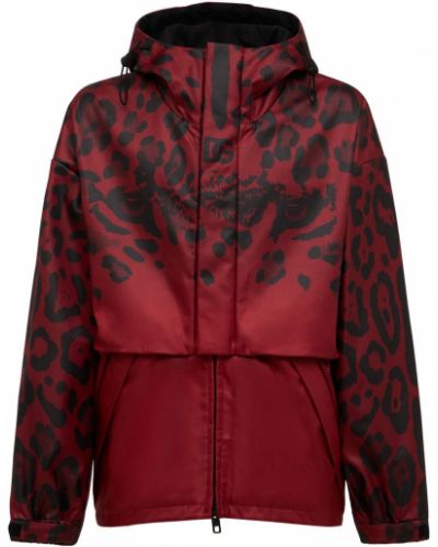 Bavlněná bunda na zip s potiskem Dolce & Gabbana červená