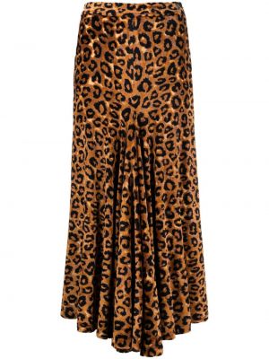 Leopardí midi sukně s potiskem Rabanne