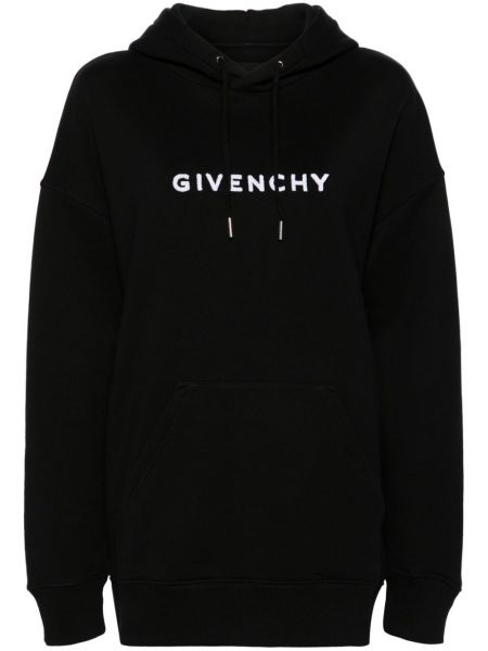 Βαμβακερός φούτερ με κουκούλα Givenchy μαύρο