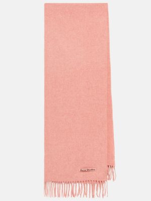 Sciarpa con frange di lana Acne Studios rosa