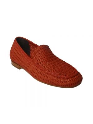 Loafers de cuero con trenzado Pons Quintana rojo