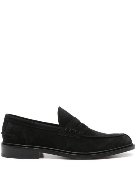 Semišové loafers Tricker's černé