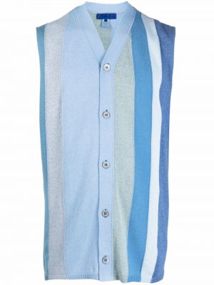 Camisa sin mangas a rayas de tela jersey Comme Des Garçons Shirt azul