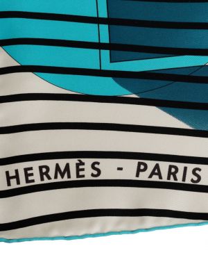 Echarpe en soie à rayures Hermès Pre-owned