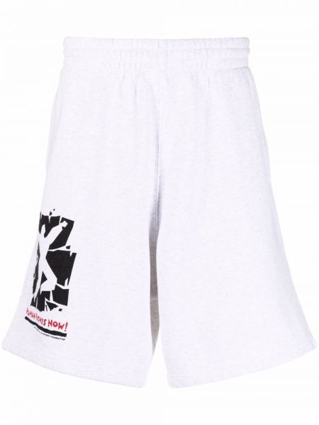 Pantalones cortos deportivos con estampado Reebok gris