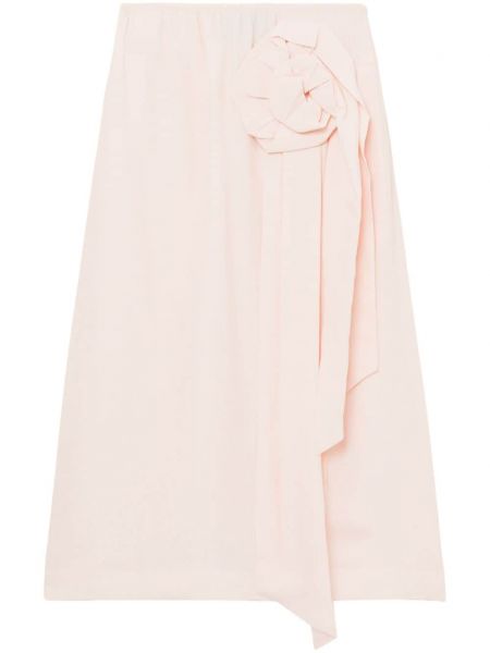 Drapovaný midi sukňa Simone Rocha ružová