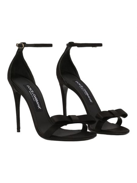 Sandalias de raso Dolce & Gabbana negro