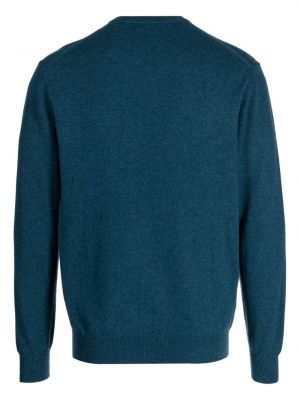Sweter z kaszmiru z dekoltem w serek N.peal niebieski
