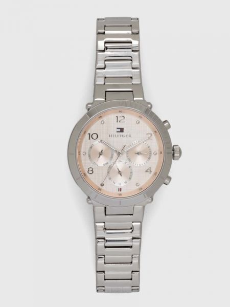 Stříbrné hodinky Tommy Hilfiger