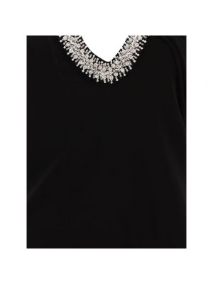 Top con perlas de cristal de crepé Givenchy negro