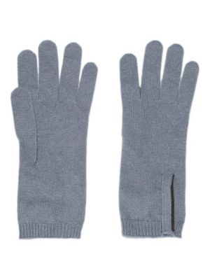 Кашемировые перчатки Brunello Cucinelli голубые