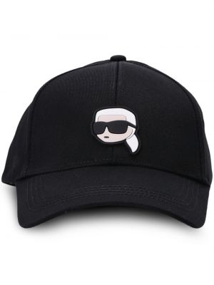 Kepurė su snapeliu Karl Lagerfeld juoda