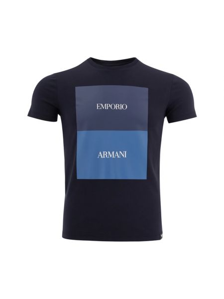 Koszulka Emporio Armani niebieska