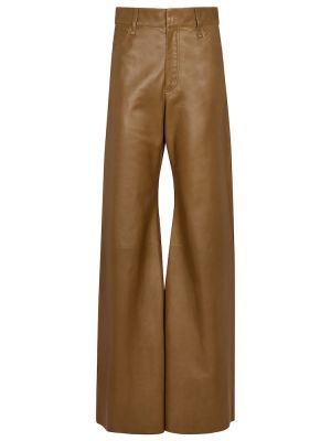 Кожаные брюки на шпильке расклешенные Chloã©, коричневый