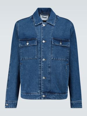 Priliehavá džínsová bunda Nanushka modrá