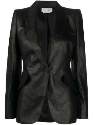 Sengetøy montert lang blazer Alexander Mcqueen svart