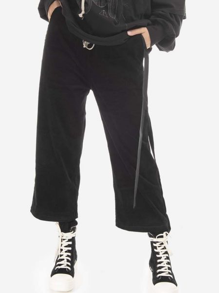 Manšestrové kalhoty Rick Owens černé