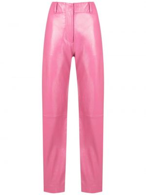 Pantaloni din piele Andrea Bogosian roz