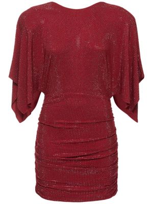Drapované mini šaty jersey Alexandre Vauthier červené