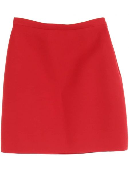 Svilena mini suknja Gucci Pre-owned crvena