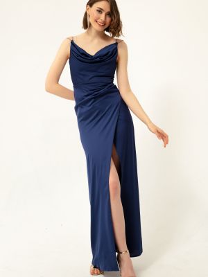 Асиметрична вечерна рокля Lafaba синьо