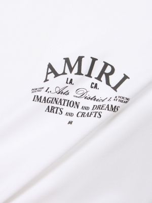 Raštuotas medvilninis marškinėliai Amiri juoda